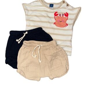 Old Navy Kids Set - Cream, Navy, and Tan
